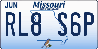 MO license plate RL8S6P