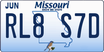 MO license plate RL8S7D