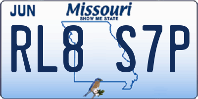 MO license plate RL8S7P