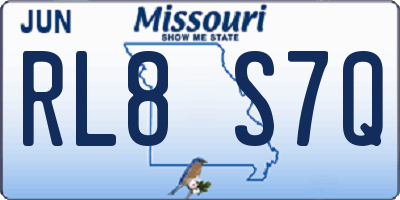 MO license plate RL8S7Q