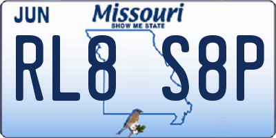 MO license plate RL8S8P