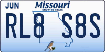 MO license plate RL8S8S
