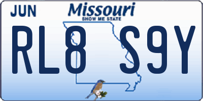 MO license plate RL8S9Y