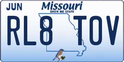 MO license plate RL8T0V