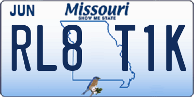 MO license plate RL8T1K
