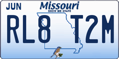 MO license plate RL8T2M