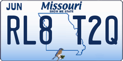 MO license plate RL8T2Q