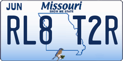 MO license plate RL8T2R
