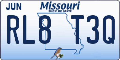 MO license plate RL8T3Q