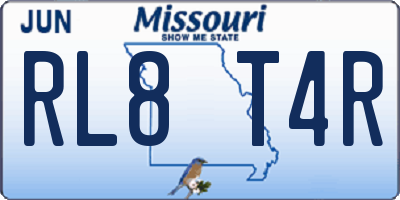 MO license plate RL8T4R