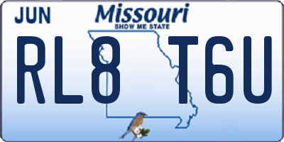 MO license plate RL8T6U