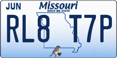 MO license plate RL8T7P