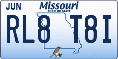 MO license plate RL8T8I