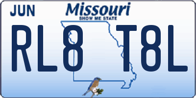 MO license plate RL8T8L