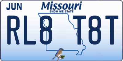 MO license plate RL8T8T