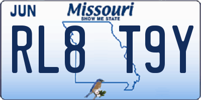 MO license plate RL8T9Y
