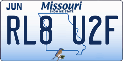 MO license plate RL8U2F