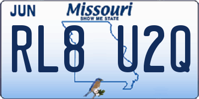 MO license plate RL8U2Q