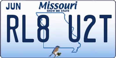 MO license plate RL8U2T