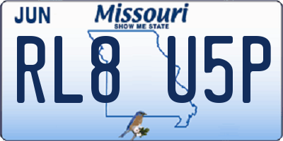 MO license plate RL8U5P