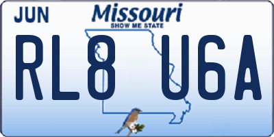 MO license plate RL8U6A