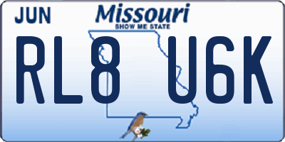 MO license plate RL8U6K