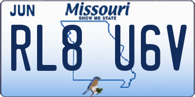 MO license plate RL8U6V
