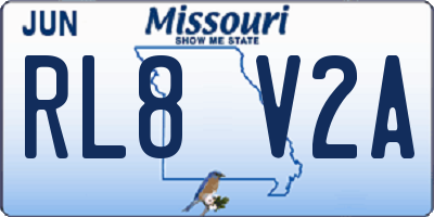 MO license plate RL8V2A