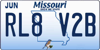 MO license plate RL8V2B