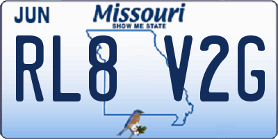 MO license plate RL8V2G