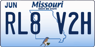 MO license plate RL8V2H