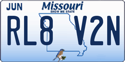 MO license plate RL8V2N