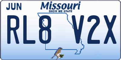 MO license plate RL8V2X