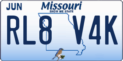 MO license plate RL8V4K