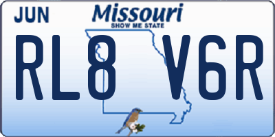 MO license plate RL8V6R
