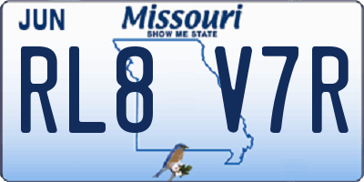 MO license plate RL8V7R