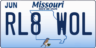 MO license plate RL8W0L