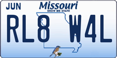 MO license plate RL8W4L