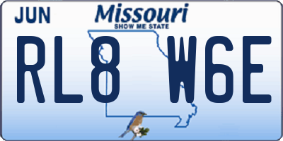 MO license plate RL8W6E