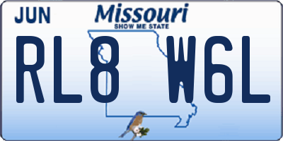MO license plate RL8W6L