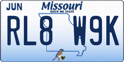 MO license plate RL8W9K