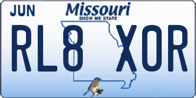 MO license plate RL8X0R