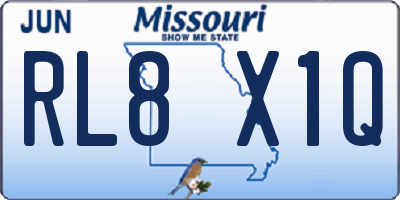 MO license plate RL8X1Q