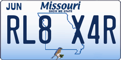 MO license plate RL8X4R