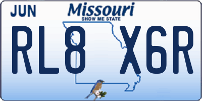 MO license plate RL8X6R