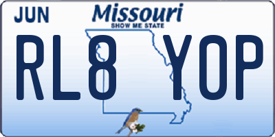 MO license plate RL8Y0P