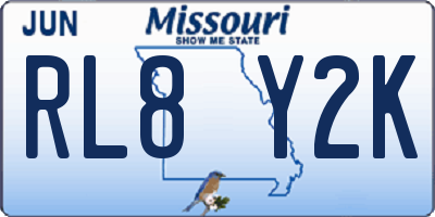 MO license plate RL8Y2K