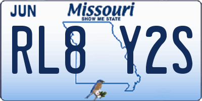 MO license plate RL8Y2S