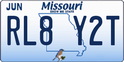 MO license plate RL8Y2T