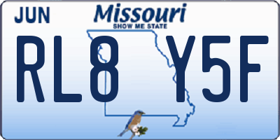 MO license plate RL8Y5F